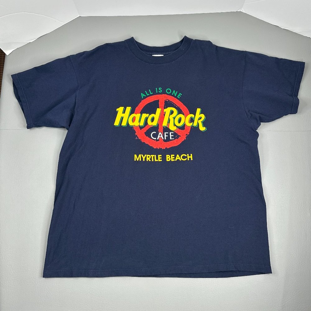 Vintage Hard Rock Cafe Myrtle Beach Shirt Mens XL Peace Design Rare